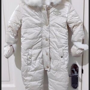 Chic White Quilted Kids Bodysuit